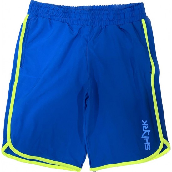 BERMUDA ESPORTIVA SHARK - AZUL/ AMARELO NEON